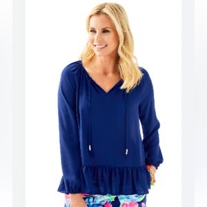 Lilly Pulitzer Tensley Top - High Tide Navy